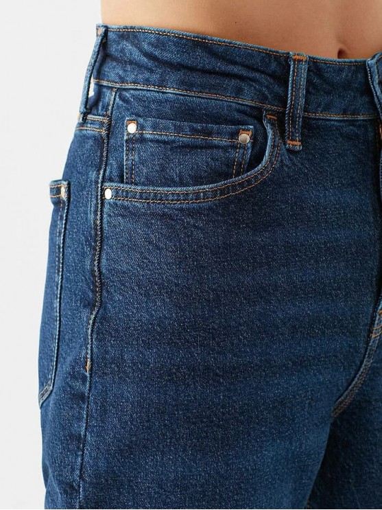 Сині джинси Mavi високої посадки для жінок у фасоні мом