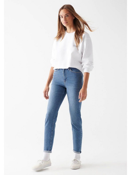High-Waisted Mavi Blue Mom Jeans for Women