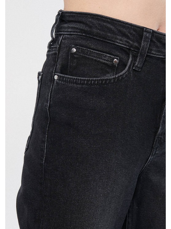 Mavi's High-Rise Gray Mom Jeans for Women