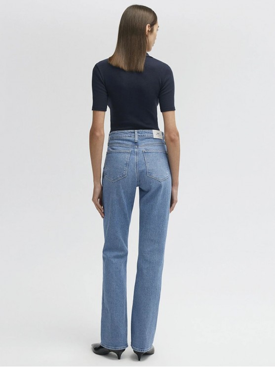 Shop Mavi's High-Waisted Flared Jeans in Blue for Women