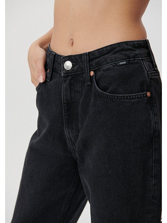 Чорні прямі джинси високої посадки для жінок від Mavi