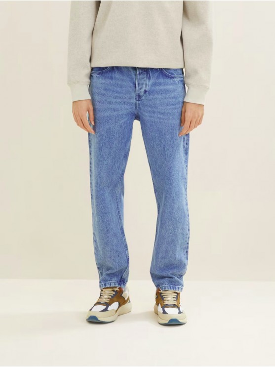 Tom Tailor блакитні чоловічі джинси з середньою посадкою та широким фасоном