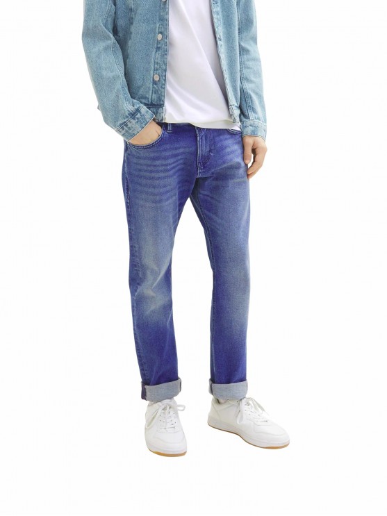 Мужские джинсы Tom Tailor с посадкой середина, цвет - синий.