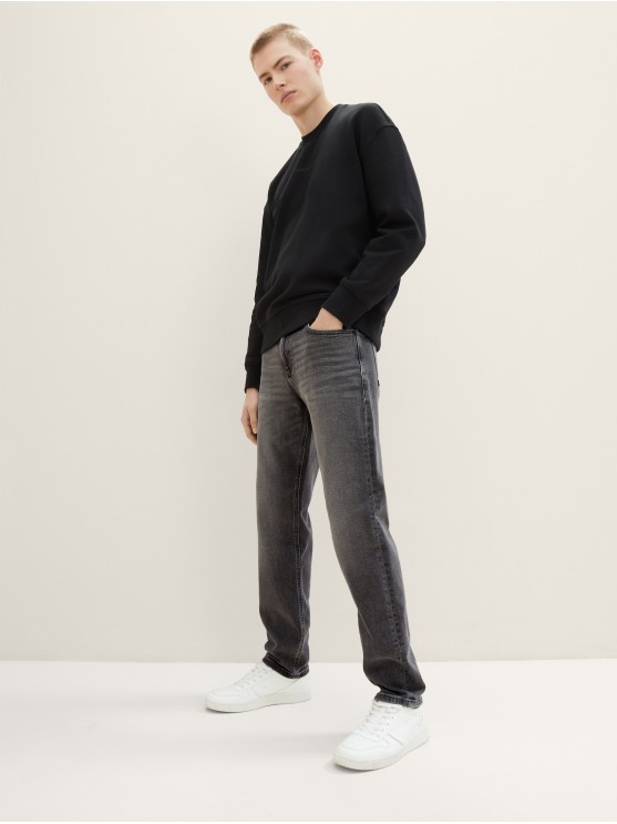 Широкие мужские джинсы Tom Tailor серого цвета