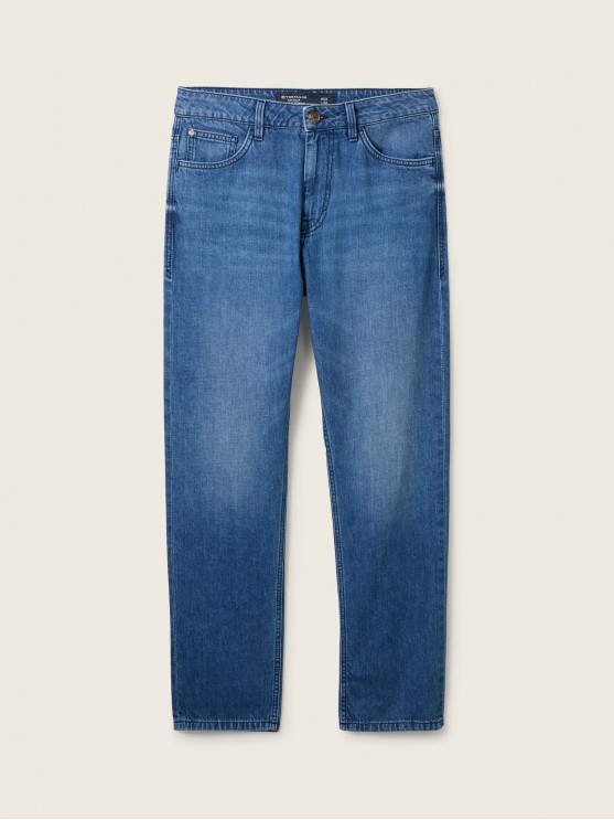 Чоловічі джинси від Tom Tailor з середньою посадкою та прямим фасоном у синьому кольорі