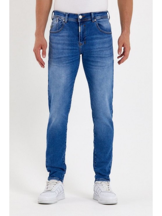 LTB Men's Tapered Jeans in Blue with Low Rise