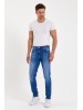 Чоловічі джинси LTB синього кольору з низькою посадкою та вузькими штанинами
