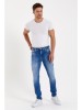 Чоловічі джинси LTB з низькою посадкою та завуженим фасоном, синього кольору.