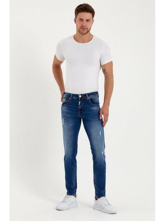 Mужские джинсы LTB вузкого кроя синего цвета