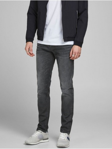джинсы, завуженные, серые, средняя посадка, Jack Jones, 12181054 Grey Denim
