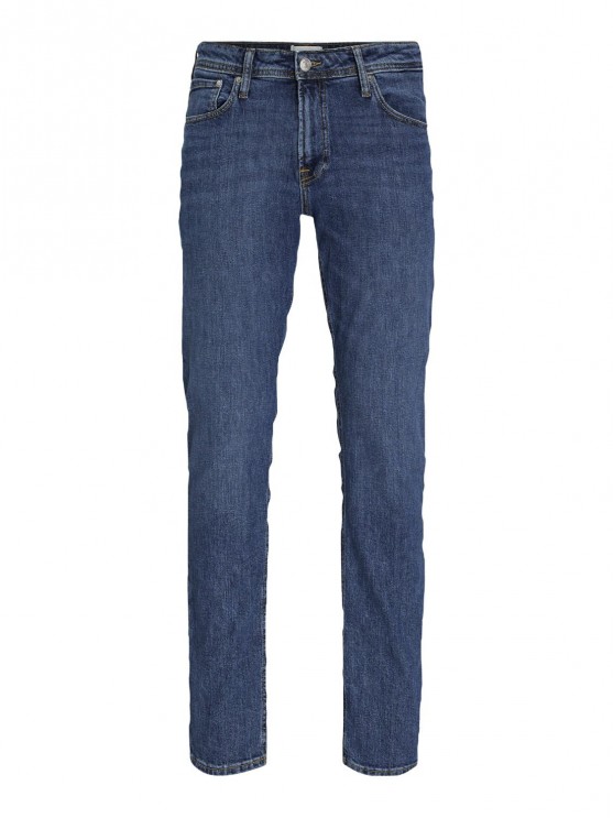 Чоловічі джинси Jack Jones синього кольору з середньою посадкою та прямим фасоном