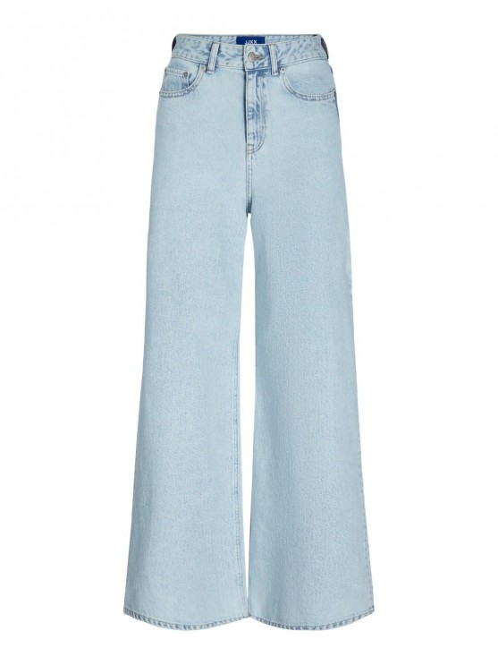 JJXX: Широкие светло-синие джинсы с высокой посадкой для женщин