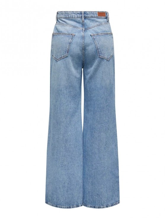 Only's High-Waisted Light Blue Denim: Wide Fit Jeans for Women
