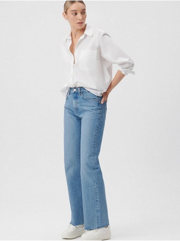 Blue wide-leg high-rise jeans - Mavi 101072-34111