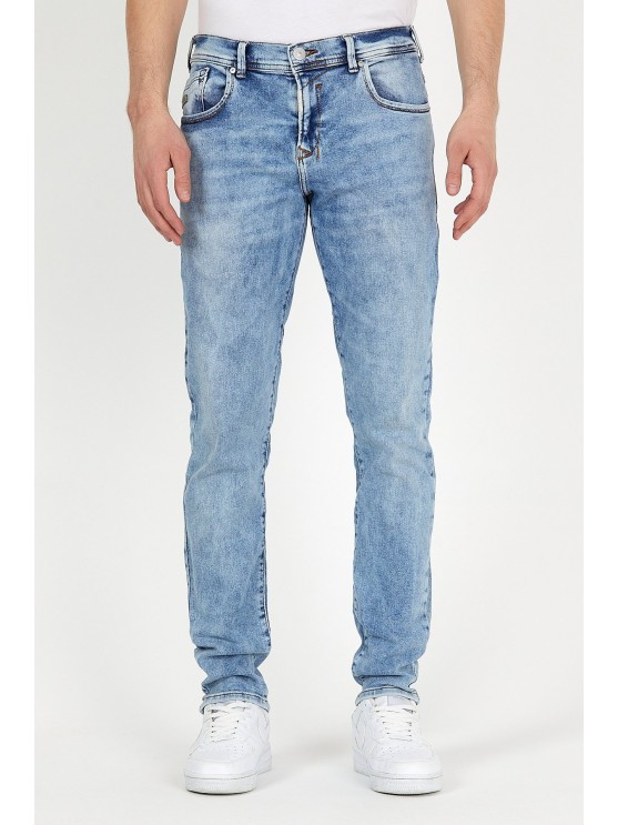 Чоловічі джинси LTB, блакитного кольору з низькою посадкою і завуженим фасоном
