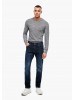 Чоловічі джинси від Q/S by s.Oliver: синього кольору з середньою посадкою та завуженим фасоном.