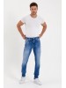 Чоловічі джинси LTB з низькою посадкою та завуженим фасоном, синього кольору.