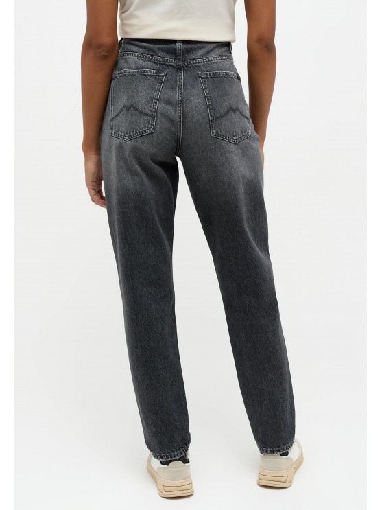 Shop Mustang's High-Waisted Gray Mom Jeans for Women