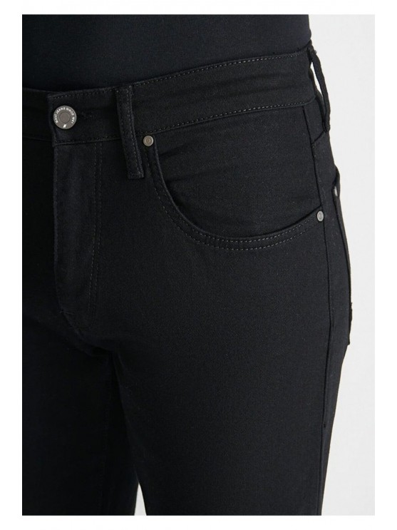 Mavi чорні джинси з середньою посадкою та вузькою низом для чоловіків.