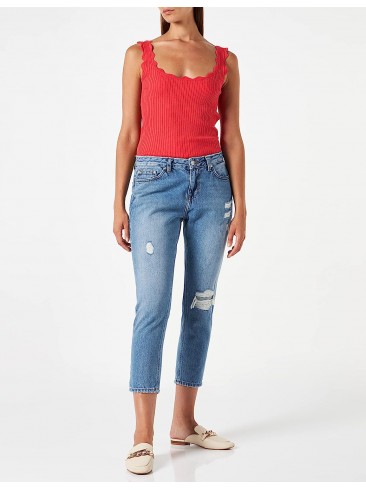 LTB Boyfriend Jeans with Ripped Design - Blue 50923-15127 53662