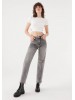 Shop Mavi's Trendy Ripped High-Waisted Wide-Leg Grey Jeans for Women