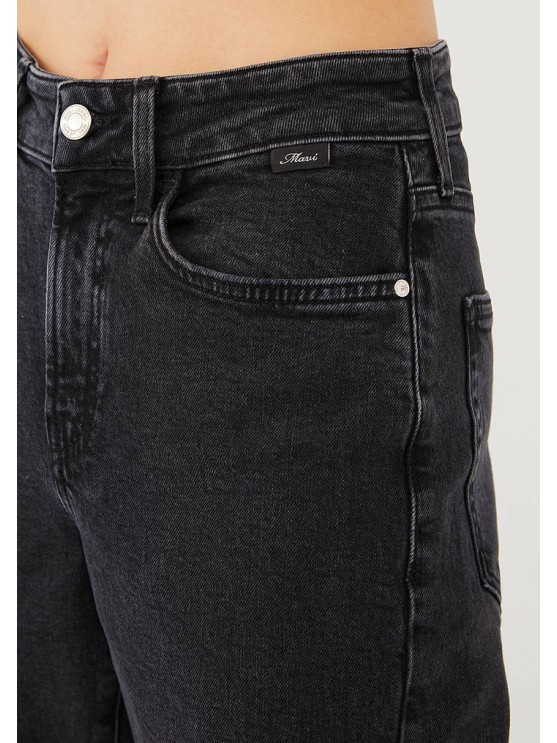 Жіночі сірі джинси високої посадки Mavi фасону мом