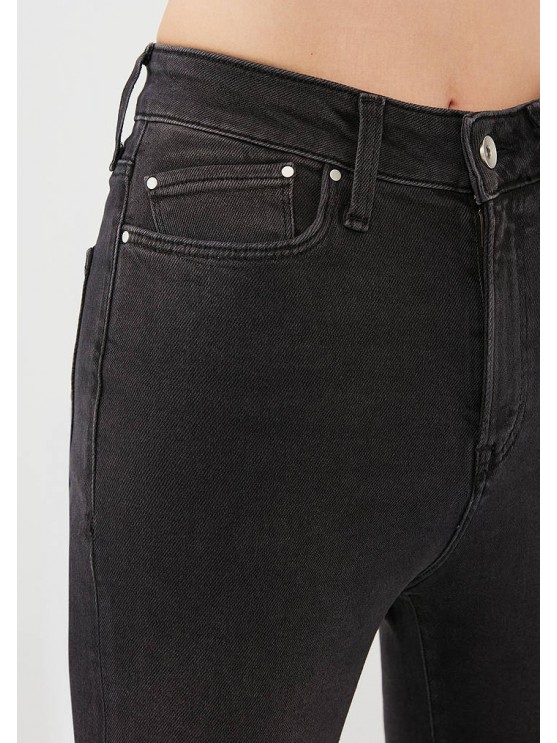 Женские джинсы Mavi с высокой посадкой и скіні фасоном в сером цвете