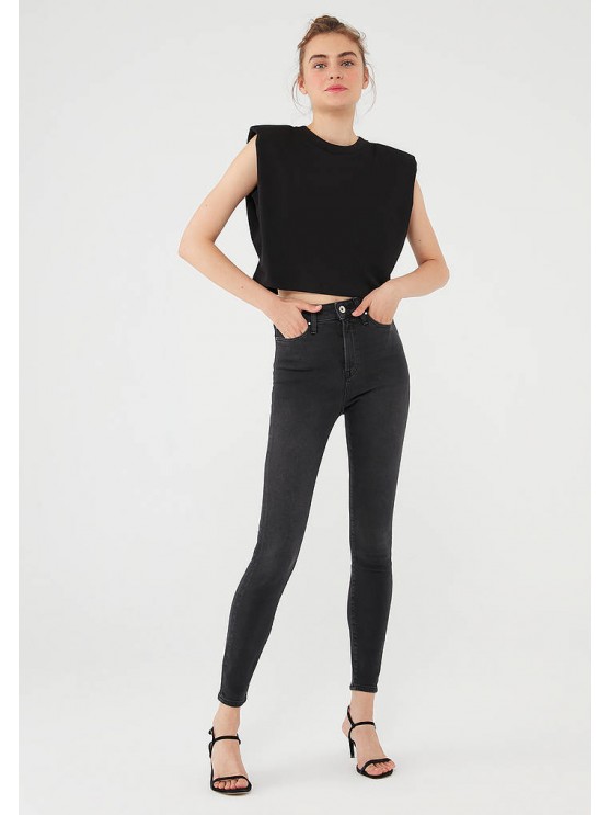 Shop Mavi's High-Waisted Skinny Gray Jeans for Women