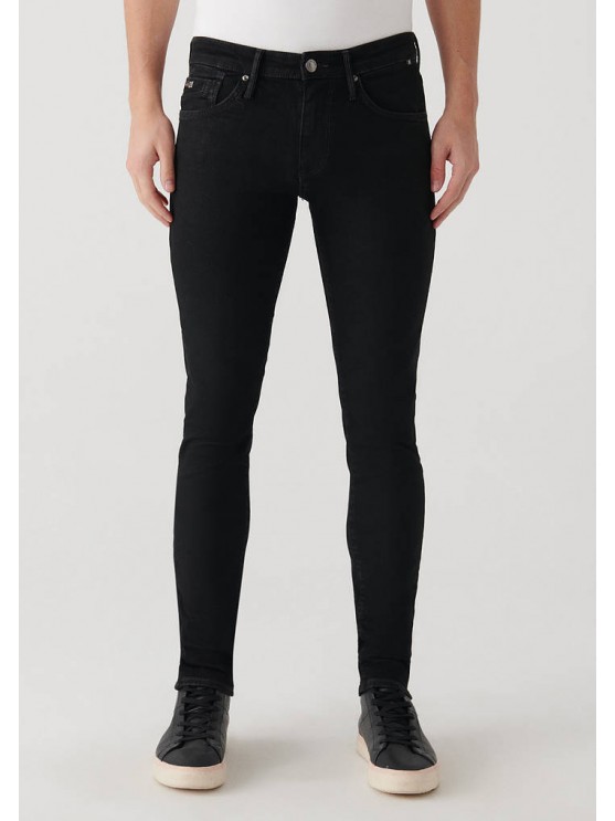 Mavi Men's Skinny Black Jeans with Medium Rise