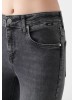 Сірі джинси високої посадки зі скіні фасоном від Mavi для жінок