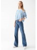 Stylish High-Waisted Wide-Leg Jeans for Women by Mavi in Blue Color