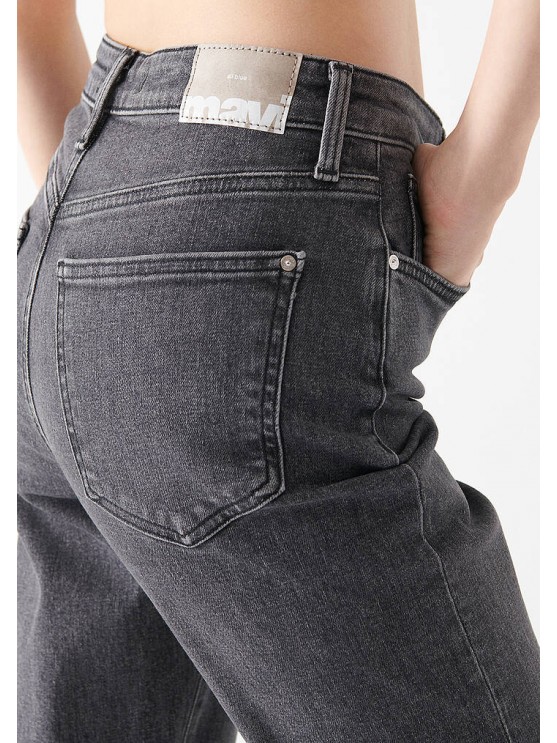 Shop Mavi's High-Waisted Grey Mom Jeans for Women