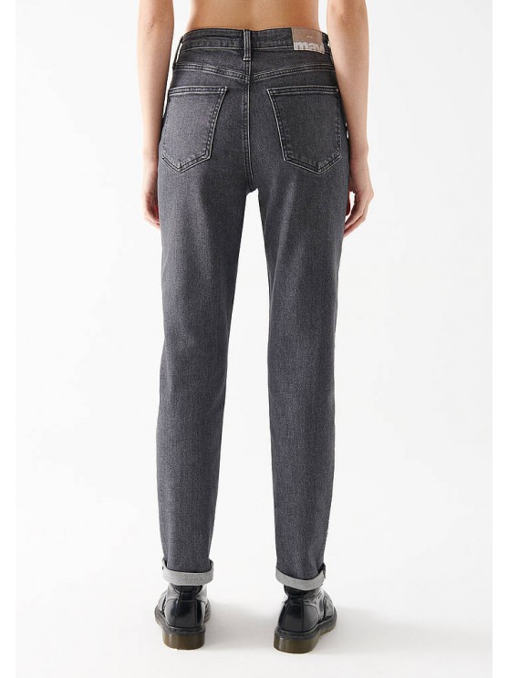 Shop Mavi's High-Waisted Grey Mom Jeans for Women