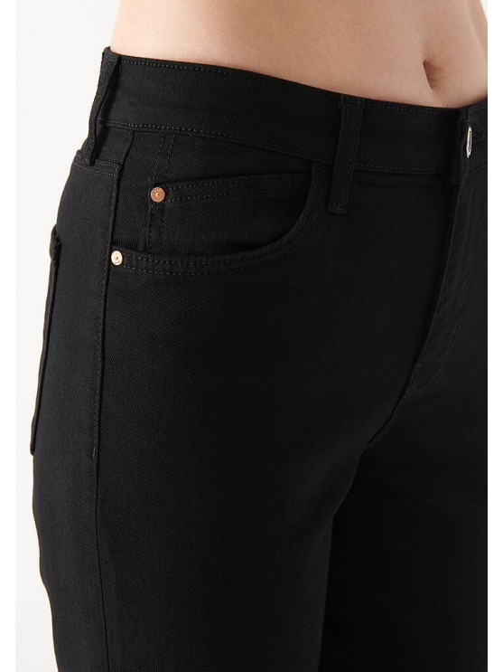 Женские джинсы Mavi с высокой посадкой и фасоном mom в черном цвете