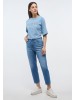 Mustang Women's High-Waisted Mom Jeans in Blue