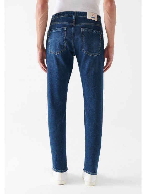 Чоловічі джинси Mavi темно-синього кольору з вузьким низом