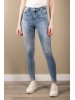Upgrade your denim game with LTB's high-rise skinny ripped jeans in blue