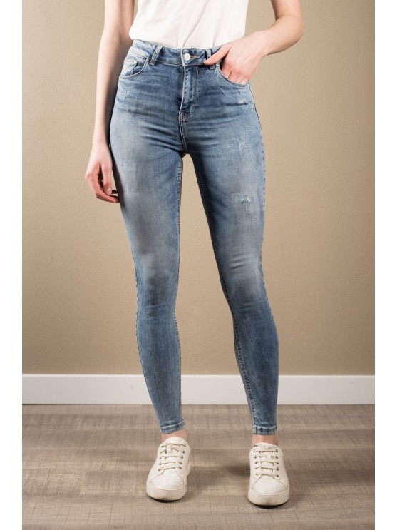 Upgrade your denim game with LTB's high-rise skinny ripped jeans in blue
