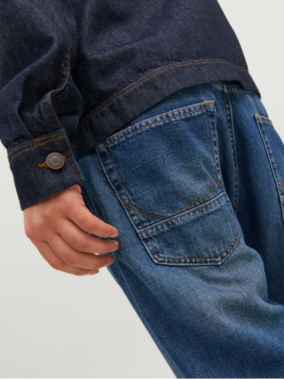Jack Jones: Синие джинсы с высокой посадкой и широким фасоном для мужчин
