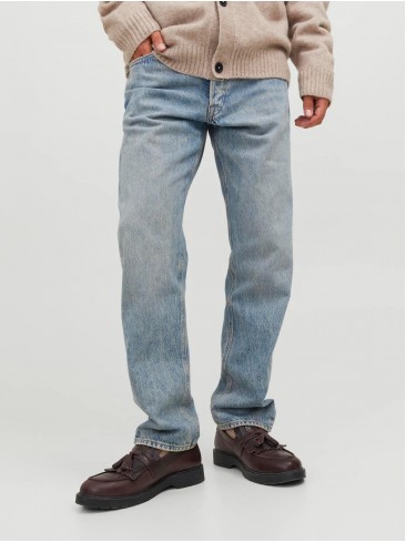 loose fit, high waist, blue jeans, Jack Jones, 12250742 Blue Denim