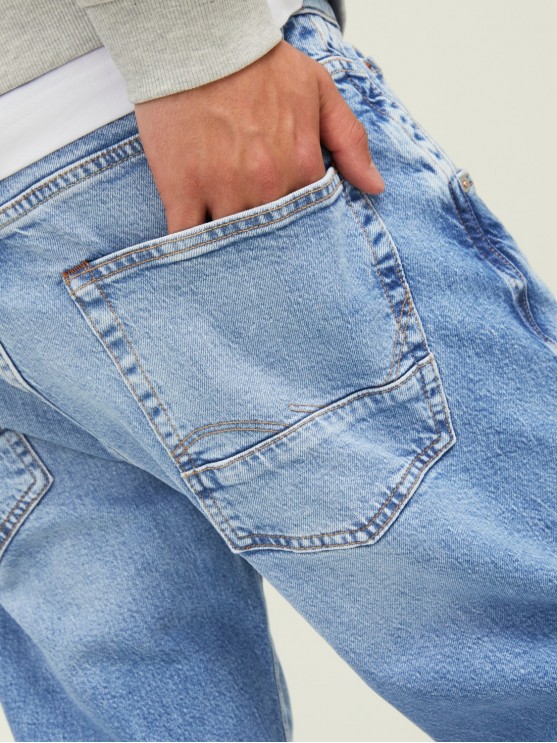 Jack Jones блакитні джинси для чоловіків з середньою посадкою і вузьким фасоном.