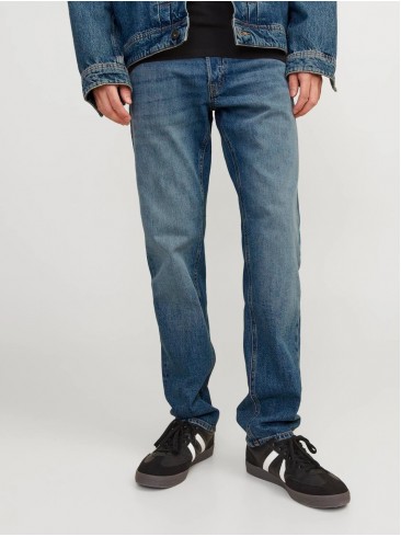 джинси, вузькі, сині, середня посадка, Jack Jones, 12250699 Blue Denim