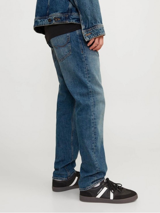 Jack Jones Blue Denim Tapered Jeans for Men