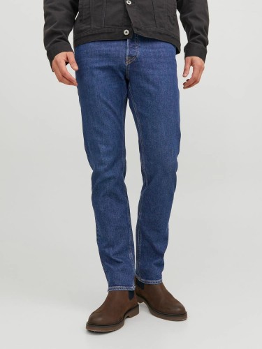 вузкие, синие, джинсы, Jack Jones, tapered, 12242324 Blue Denim
