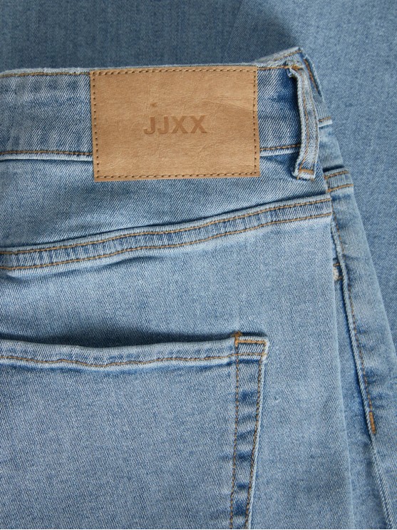 Женские джинсы JJXX блакитного цвета с высокой посадкой и мом фасоном