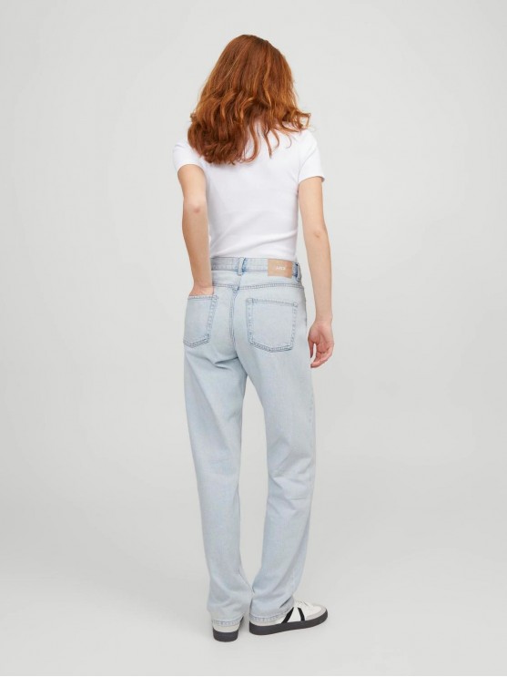 JJXX Women's Straight Fit Medium Rise Blue Jeans