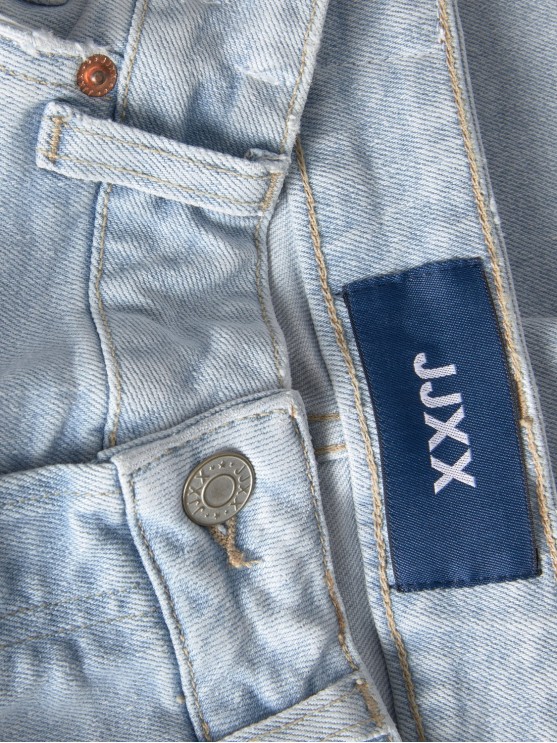 JJXX джинси середньої посадки прямого фасону для жінок у блакитному кольорі