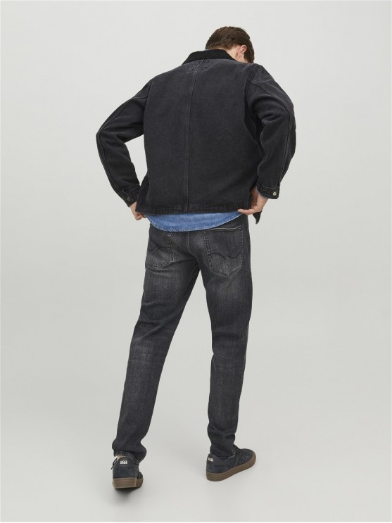Jack Jones чоловічі джинси вузькі внизу, середня посадка, сірого кольору.