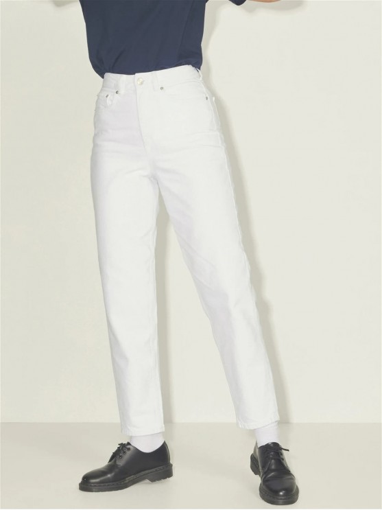 Білі джинси від JJXX з високою посадкою та мом фасоном для жінок
