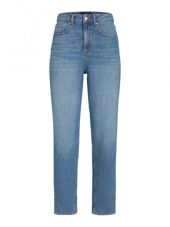 Shop JJXX's High-Waisted Mom Jeans in Light Blue